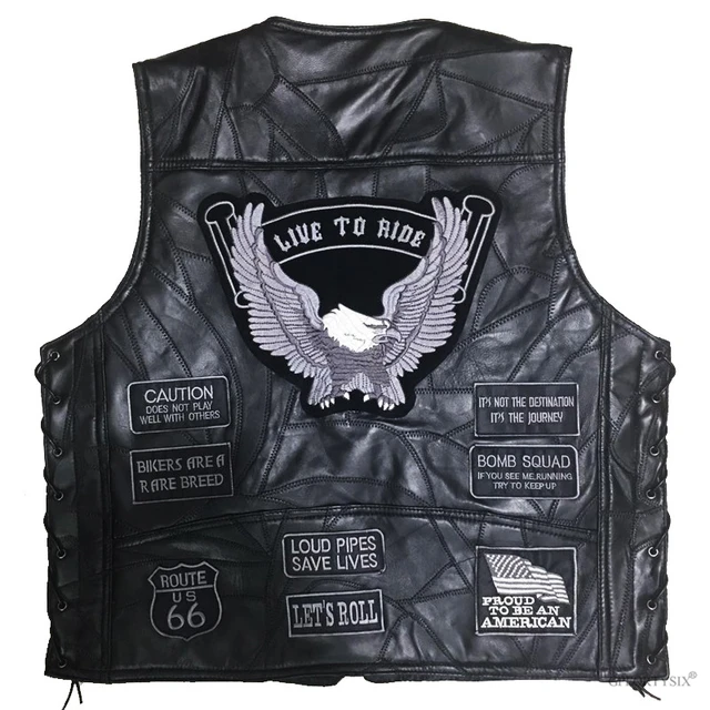 leather motorcycle vest