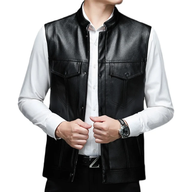 leather motorcycle vest