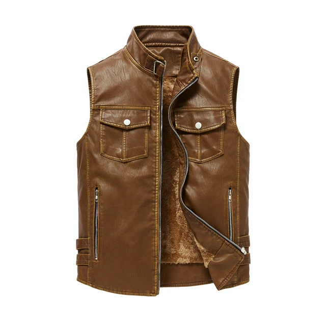 leather motorcycle vest