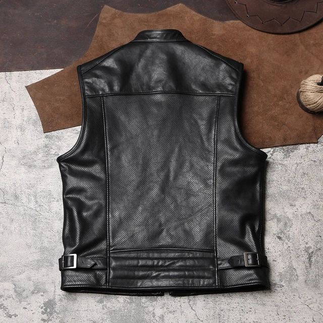 leather motorcycle vest