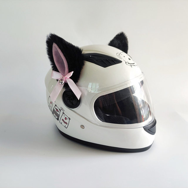 Bike helmet with cat ears